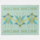 Fairy Stars Large Pistachio Fleece Blanket (Vorderseite (Horizontal))