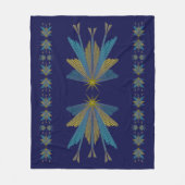 Fairy Stars Mittlere Navy Fleece Blanket (Vorderseite)