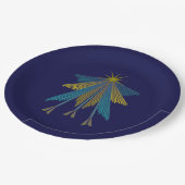 Fairy Stars Navy 9" Papierplatte Pappteller (Schrägansicht)