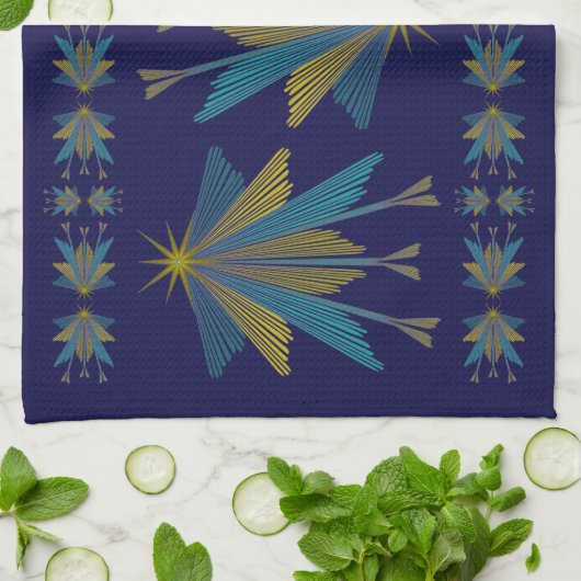 Fairy Stars Navy Kitetücher Geschirrtuch (Gefaltet)