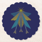 Fairy Stars Navy Paper Untersetzer (Vorderseite)