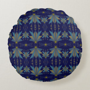 Fairy Stars Navy Round Throw Kissen