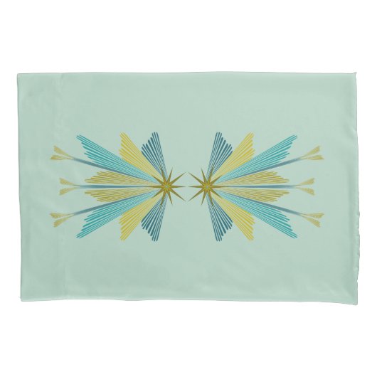Fairy Stars Pistachio Standard Pillowcases Kissenbezug (Vorderseite-Links)