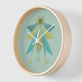 Fairy Stars Pistachio Wood Gerahmte Uhr (Winkel)