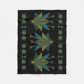 Fairy Stars Small Black Fleece Blanket (Vorderseite)