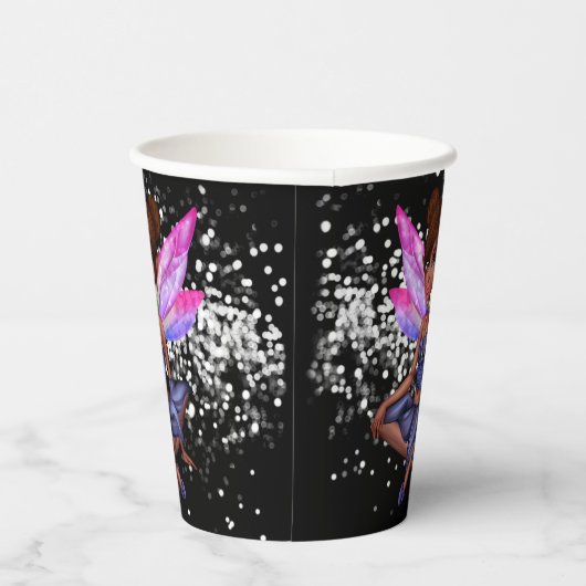 Fairy String Lights afrikanisches amerikanisches M Pappbecher (Rechts)