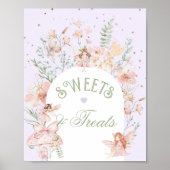 Fairy Sweets and treats Whimsical Purple Birthday Poster (Vorne)