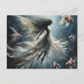 Fairy Swims mit Orange und Weißfisch Postkarte (Vorderseite)