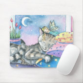 Fairy Tabby Cat Mousepad von Molly Harrison (Mit Mouse)