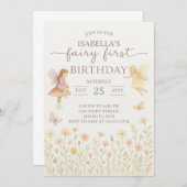 Fairy Tale 1. Geburtstag Einladung (Vorne/Hinten)