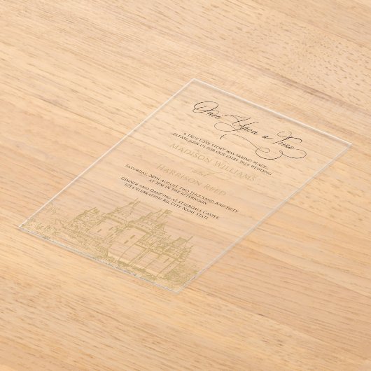 Fairy Tale Akronylic Wedding Einladung (Ablage )