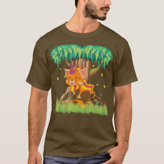 Fairy Tale Animal Red Pandacorn Magical Unicorn Re T-Shirt