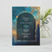 Fairy Tale Bezaubernder Wald Elegante Einladung (Stehend Vorderseite)