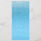 Fairy Tale Blue Glitzer Sweet 16 Glam Party Menu Menükarte (Rückseite)