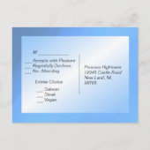 Fairy Tale Blue Menu UAWG p Einladungspostkarte (Rückseite)