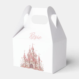 Fairy Tale Burg Girl Pink Personalisiert Gefallen Geschenkschachtel