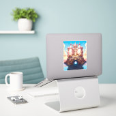 Fairy Tale Burg Pinacoteca Casa Rusca Aufkleber (Laptop auf Schreibtisch)