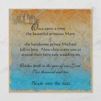 Fairy Tale Burg Save the Date Karte