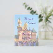 Fairy Tale Burg Save the Date Karte (Stehend Vorderseite)