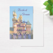 Fairy Tale Burg Save the Date Karte (Schreibtisch)