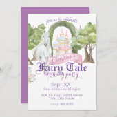 Fairy Tale Burg Wilhelm Tell Einladung (Vorne/Hinten)