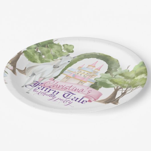 Fairy Tale Burg Wilhelm Tell Pappteller (Schrägansicht)