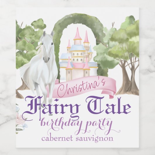 Fairy Tale Burg Wilhelm Tell Weinetikett (Einzelnes Label)