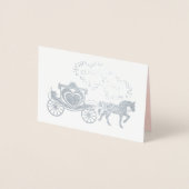 Fairy Tale Carriage glücklich je nach Danke Folienkarte (Vorderseite)