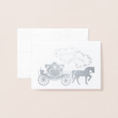 Fairy Tale Carriage glücklich je nach Danke Folienkarte (Vorderseite mit Umschlag)