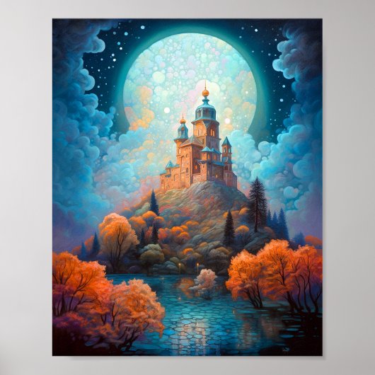 Fairy Tale Castel Fantastische Bergwelten Poster (Vorne)