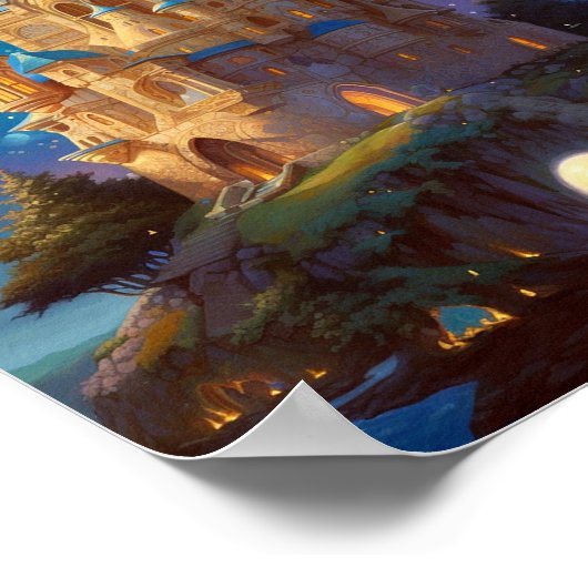 Fairy Tale Castel Fantastische Bergwelten Poster (Ecke)