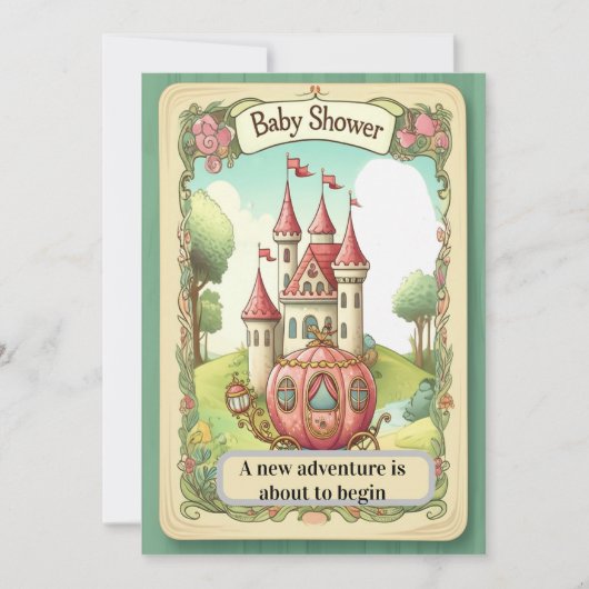 Fairy Tale Castle Baby Shower Invitation Einladung (Vorderseite)
