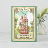 Fairy Tale Castle Baby Shower Invitation Einladung (Stehend Vorderseite)