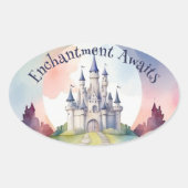 Fairy Tale Castle Party Ovaler Aufkleber (Vorderseite)