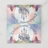 Fairy Tale Castle Party Platzkarte (Außenseite Aufgefaltet)