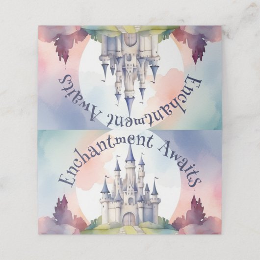 Fairy Tale Castle Party Platzkarte (Außenseite Aufgefaltet)