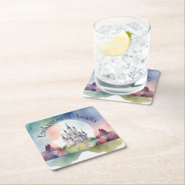 Fairy Tale Castle Party Rechteckiger Pappuntersetzer