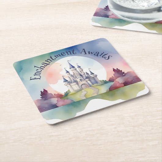 Fairy Tale Castle Party Rechteckiger Pappuntersetzer (angewinkelt)