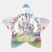 Fairy Tale Castle Party Stern-Aufkleber (Vorderseite)