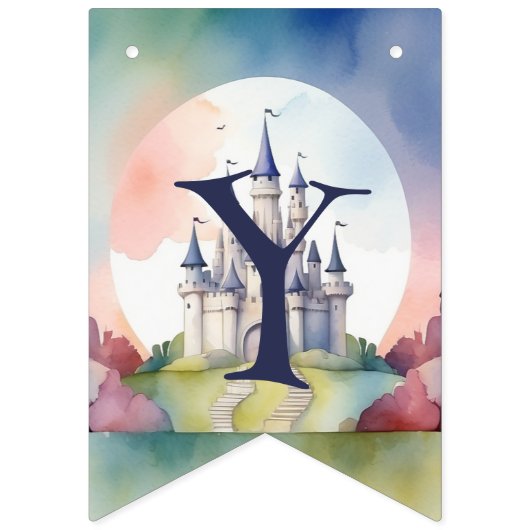 Fairy Tale Castle Party Wimpelkette (Erste Fahne)