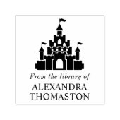 Fairy Tale Castle Silhouette Library Name Permastempel (Design)
