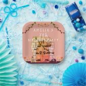 Fairy Tale Door Blume Zeichnend Girl Birthday Part Pappteller (Party)