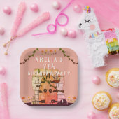 Fairy Tale Door Blume Zeichnend Girl Birthday Part Pappteller (Party)