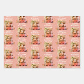 Fairy Tale Door Blume Zeichnend Girl Happy Birthda Geschenkpapier Set (Vorderseite 3)