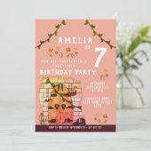 Fairy Tale Door Fairytale Girl Birthday Party Einladung (Stehend Vorderseite)