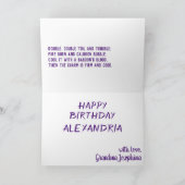 Fairy Tale Dragon Karte (Innenseite)