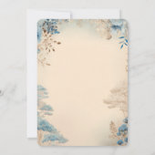 Fairy Tale Enchanted Forest Lotus Floral Bridal Einladung (Rückseite)