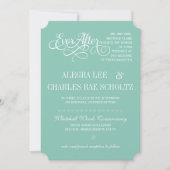 Fairy Tale EverAfter Mint Green Wedding Einladung (Vorderseite)