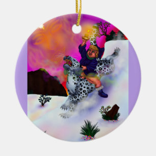 Fairy Tale Fantasy Light of Hope winter dream art Keramik Ornament