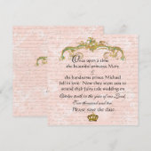 Fairy Tale Französisches Drehbuch Rosa Save the Da Date (Vorne/Hinten)